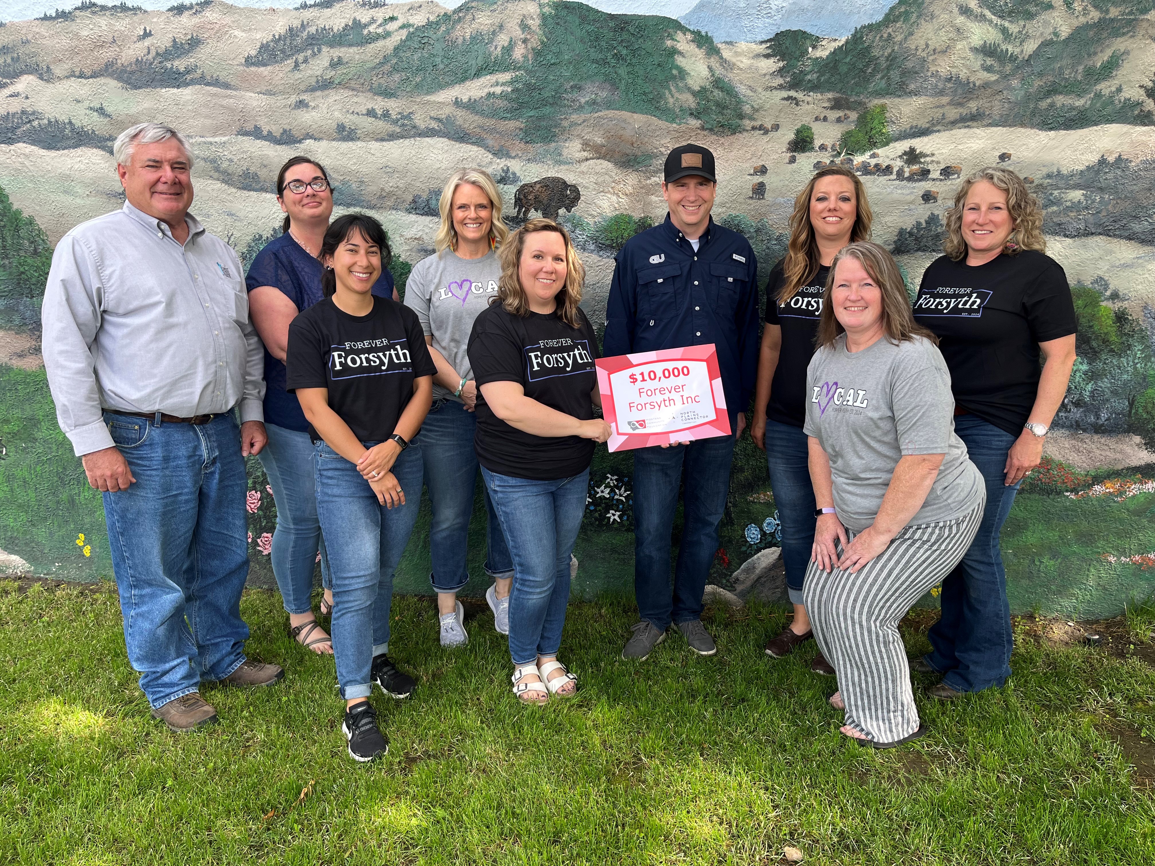Forsyth Forever Inc. receiving a $10,000 grant.